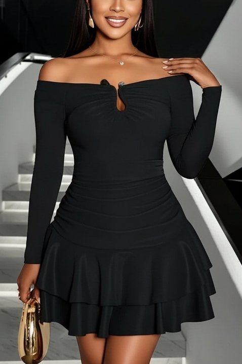 VIOGELTA BLACK ruha, Szín: fekete, IVET.HU - A te online butikod.