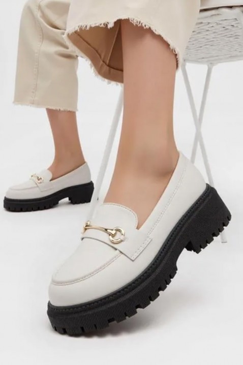 KSIOVERLA ECRU női mokaszín, Szín: ekrü, IVET.HU - A te online butikod.