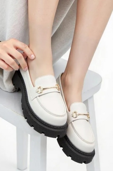 KSIOVERLA ECRU női mokaszín, Szín: ekrü, IVET.HU - A te online butikod.