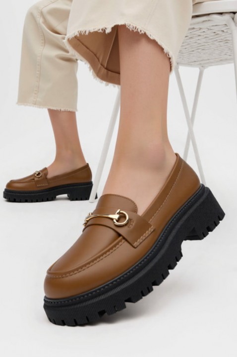 KSIOVERLA BROWN női mokaszín, Szín: világosbarna, IVET.HU - A te online butikod.