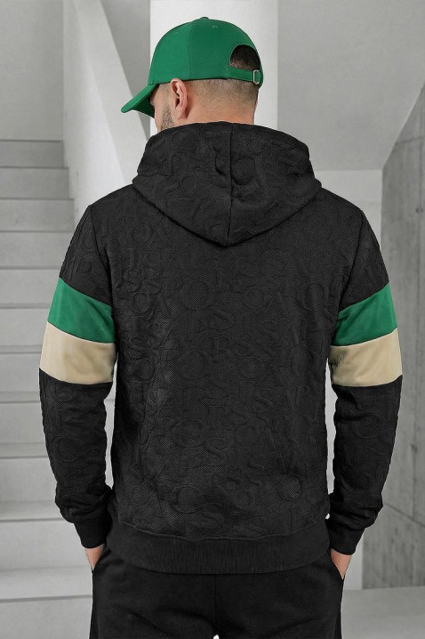 ELZONO férfi pulóver, Szín: fekete, IVET.HU - A te online butikod.