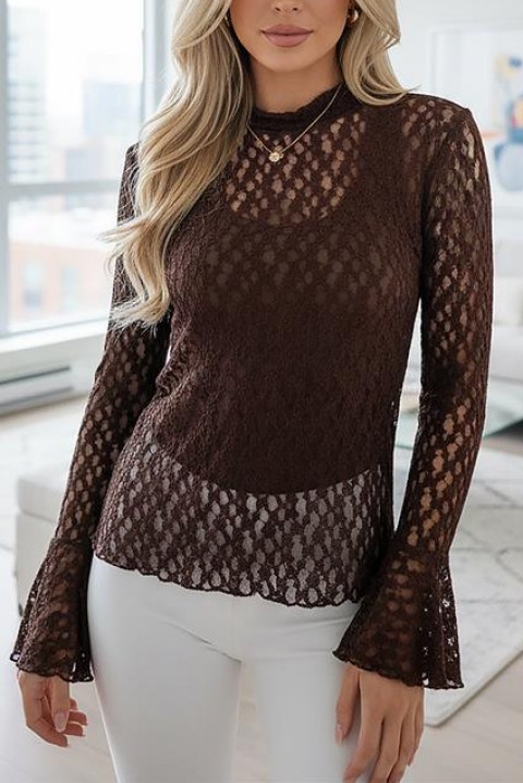 LALVERZA BROWN női felső, Szín: barna, IVET.HU - A te online butikod.