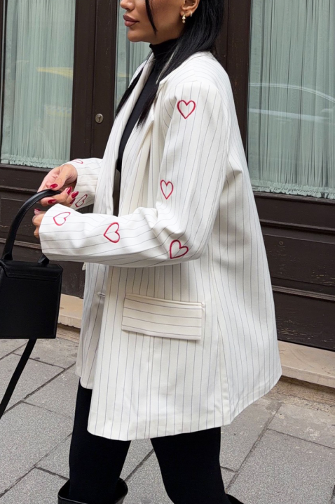 NARILZA WHITE blézer, Szín: fehér, IVET.HU - A te online butikod.