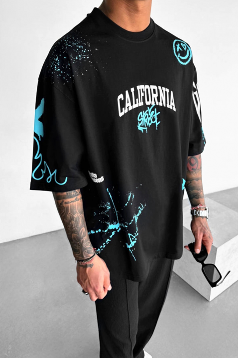 LARGONZO BLACK férfi póló, Szín: fekete, IVET.HU - A te online butikod.