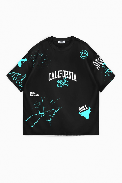 LARGONZO BLACK férfi póló, Szín: fekete, IVET.HU - A te online butikod.