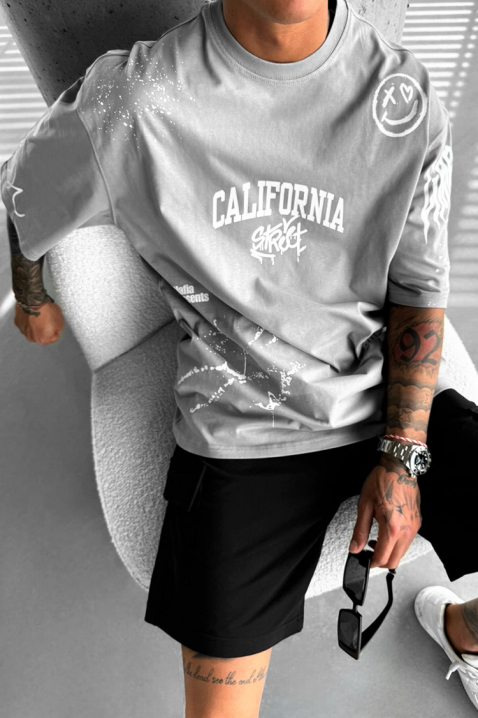 LARGONZO GREY férfi póló, Szín: szürke, IVET.HU - A te online butikod.