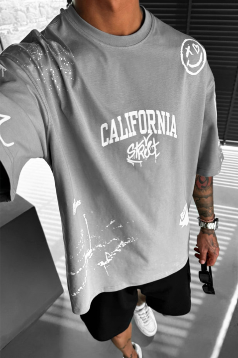 LARGONZO GREY férfi póló, Szín: szürke, IVET.HU - A te online butikod.