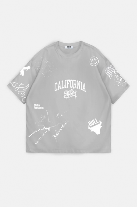 LARGONZO GREY férfi póló, Szín: szürke, IVET.HU - A te online butikod.