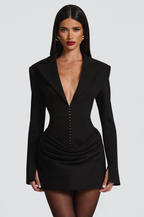 REZOLVENDA BLACK blézer ruha, Szín: fekete, IVET.HU - A te online butikod.