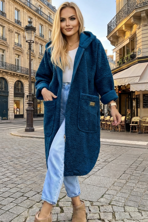 ZLOVERDA PETROL kabát, Szín: petrolkék, IVET.HU - A te online butikod.