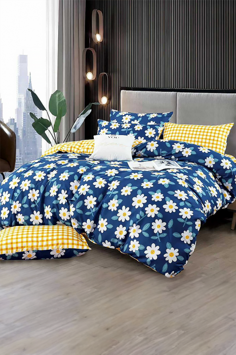 KROVEFA ágyneműgarnitúra 160x200 cm pamut - 4 darabos, Szín: kék, IVET.HU - A te online butikod.