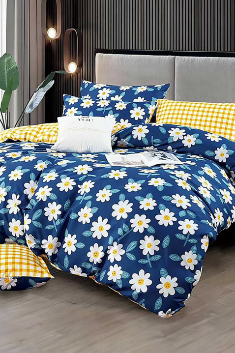 KROVEFA ágyneműgarnitúra 160x200 cm pamut - 4 darabos, Szín: kék, IVET.HU - A te online butikod.