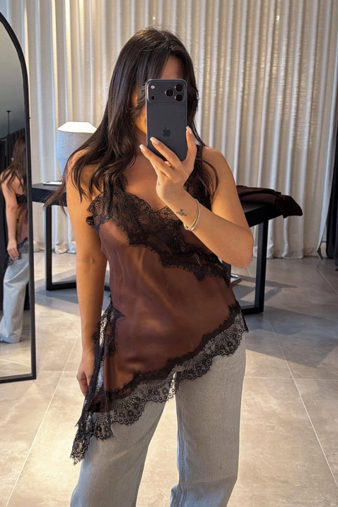 LUCINDA BROWN top, Szín: barna, IVET.HU - A te online butikod.