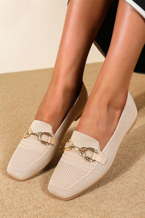 MILINITA BEIGE női mokaszín, Szín: bézs, IVET.HU - A te online butikod.