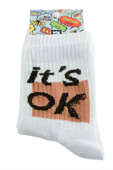 ELEXIA zokni, Szín: fehér, IVET.HU - A te online butikod.