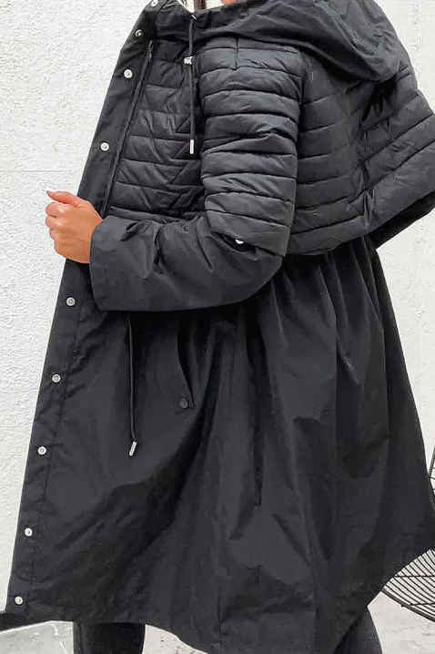 EMEFIDA BLACK kabát, Szín: fekete, IVET.HU - A te online butikod.