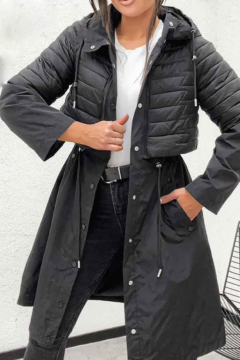 EMEFIDA BLACK kabát, Szín: fekete, IVET.HU - A te online butikod.