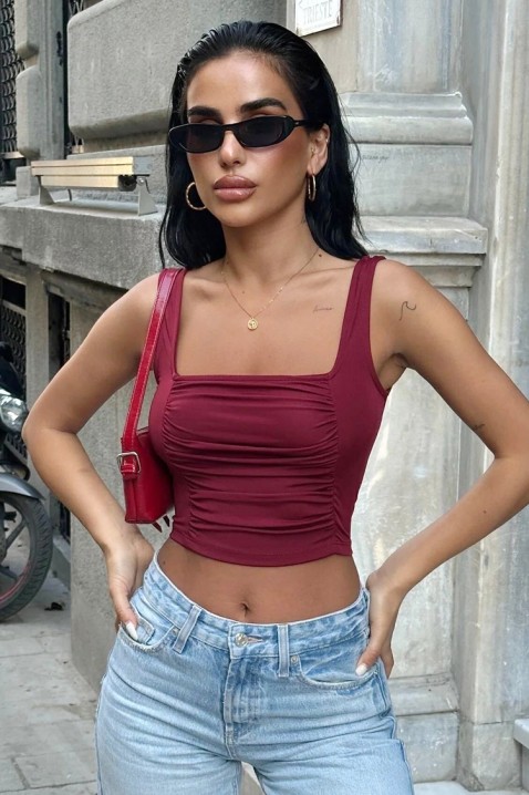 ABELISIA BORDO top, Szín: bordó, IVET.HU - A te online butikod.