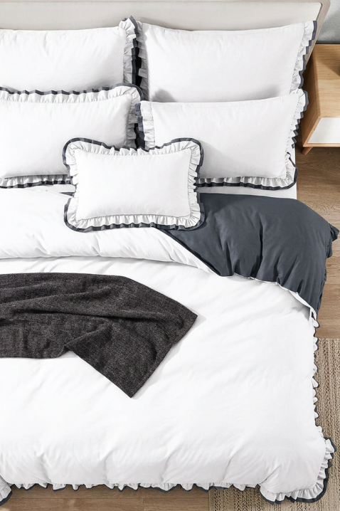 MELIOPA ágyneműgarnitúra 200x220 cm pamut - 3 darabos, Szín: fehér, IVET.HU - A te online butikod.