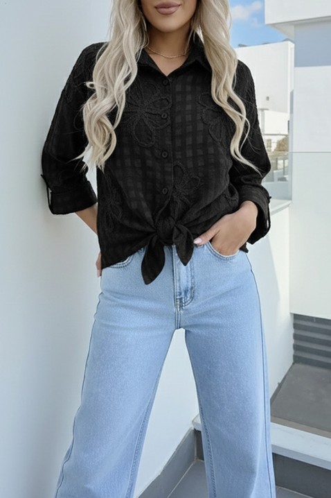 RENISIA BLACK női blúz, Szín: fekete, IVET.HU - A te online butikod.