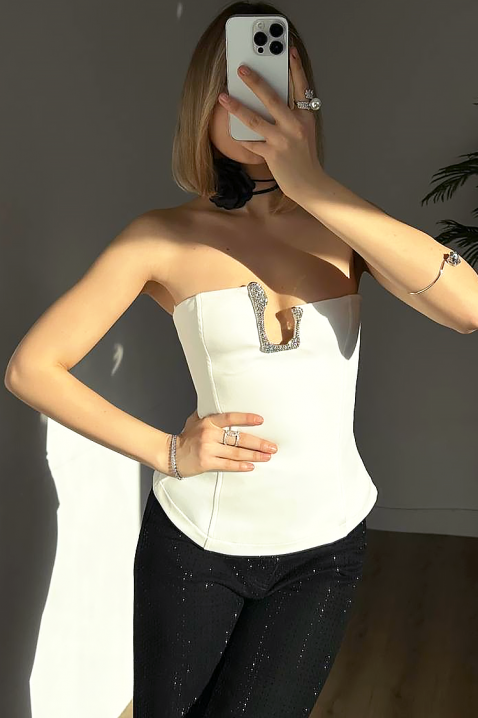 TRONZELA WHITE top, Szín: fehér, IVET.HU - A te online butikod.