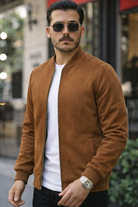 VALERIO BROWN férfi dzseki, Szín: barna, IVET.HU - A te online butikod.