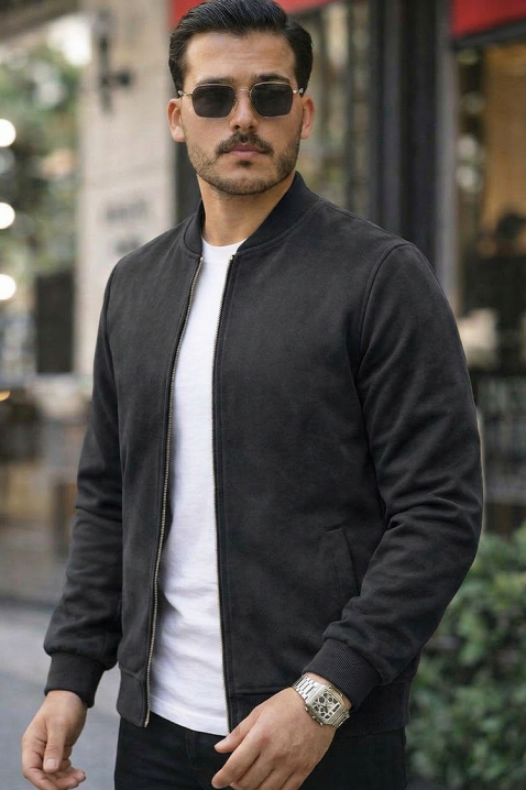 VALERIO BLACK férfi dzseki, Szín: fekete, IVET.HU - A te online butikod.