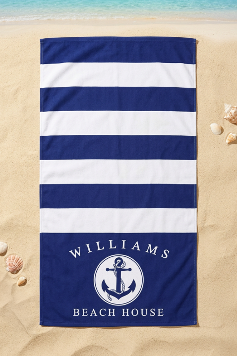 LINZIONA strand törölköző, Szín: kék, IVET.HU - A te online butikod.