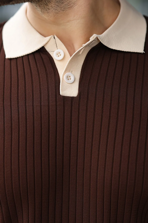 RONELMO BROWN férfi póló, Szín: barna, IVET.HU - A te online butikod.