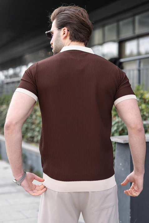 RONELMO BROWN férfi póló, Szín: barna, IVET.HU - A te online butikod.