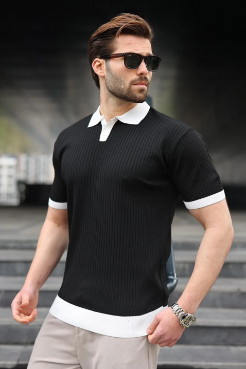 RONELMO BLACK férfi póló, Szín: fekete, IVET.HU - A te online butikod.