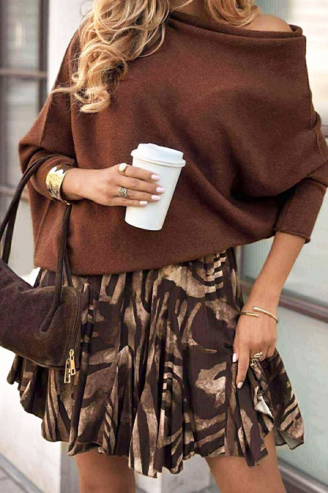 VLAMONZA szoknya, Szín: barna, IVET.HU - A te online butikod.