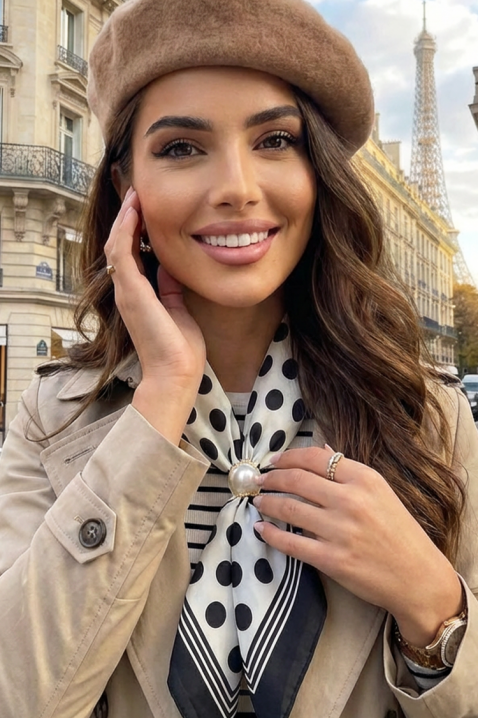 FOLINZA kendő, Szín: fekete és fehér, IVET.HU - A te online butikod.