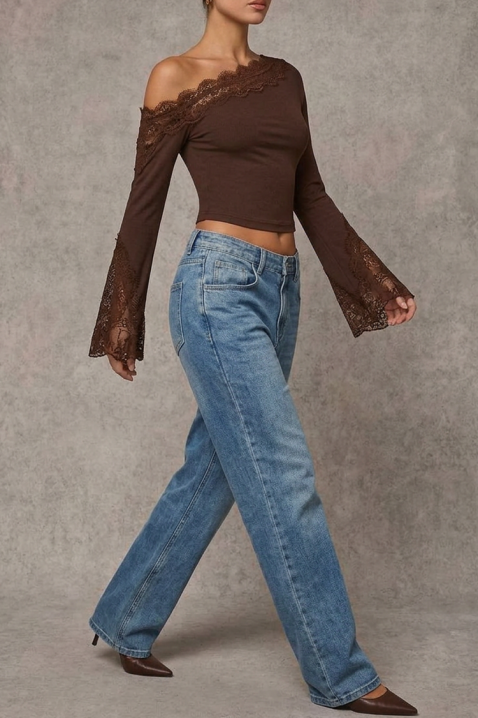 ZAROLIA BROWN női felső, Szín: barna, IVET.HU - A te online butikod.