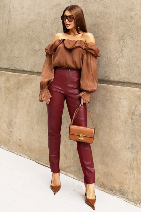 CLAMOLZA női blúz, Szín: világosbarna, IVET.HU - A te online butikod.