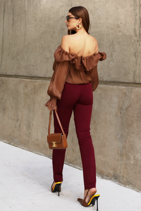 CLAMOLZA női blúz, Szín: világosbarna, IVET.HU - A te online butikod.