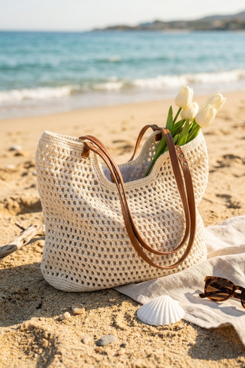 DELVONDA ECRU strandtáska, Szín: ekrü, IVET.HU - A te online butikod.