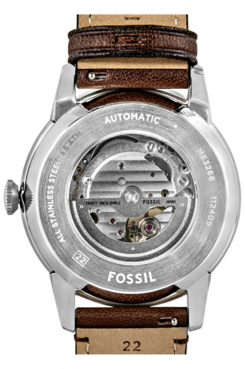 Fossil Townsman Automatic ME3266 férfi karóra, Szín: barna, IVET.HU - A te online butikod.