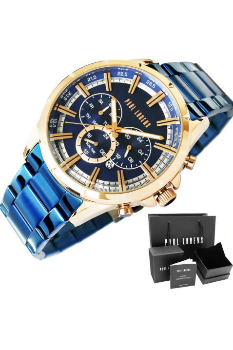 Paul Lorens PL13605B-6F3 férfi karóra, Szín: kék, IVET.HU - A te online butikod.