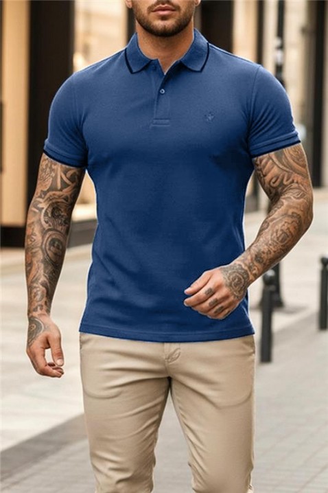 MORIFO NAVY férfi poló, Szín: sötétkék, IVET.HU - A te online butikod.