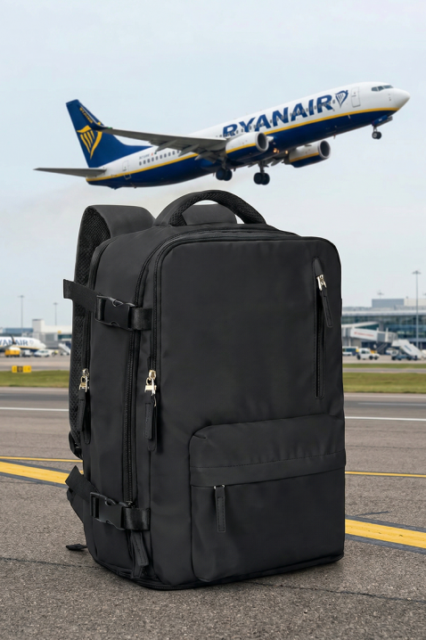 ROLNICZA FEKETE kézipoggyász hátizsák - Ryanair/Wizz Air gépekre, Szín: fekete, IVET.HU - A te online butikod.