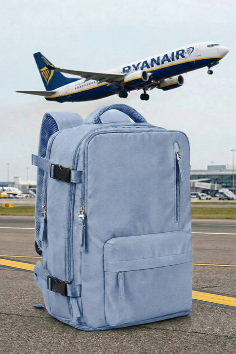 ROLNICZA SKY kézipoggyász hátizsák - Ryanair/Wizz Air járatokra, Szín: világoskék, IVET.HU - A te online butikod.