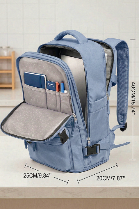 ROLNICZA SKY kézipoggyász hátizsák - Ryanair/Wizz Air járatokra, Szín: világoskék, IVET.HU - A te online butikod.