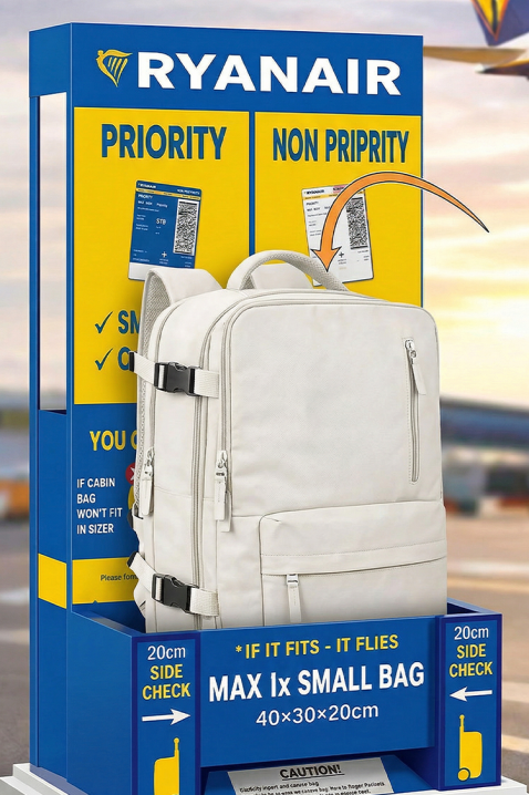 ROLNICZA ECRU kézipoggyász hátizsák - Ryanair/Wizz Air számára, Szín: ekrü, IVET.HU - A te online butikod.