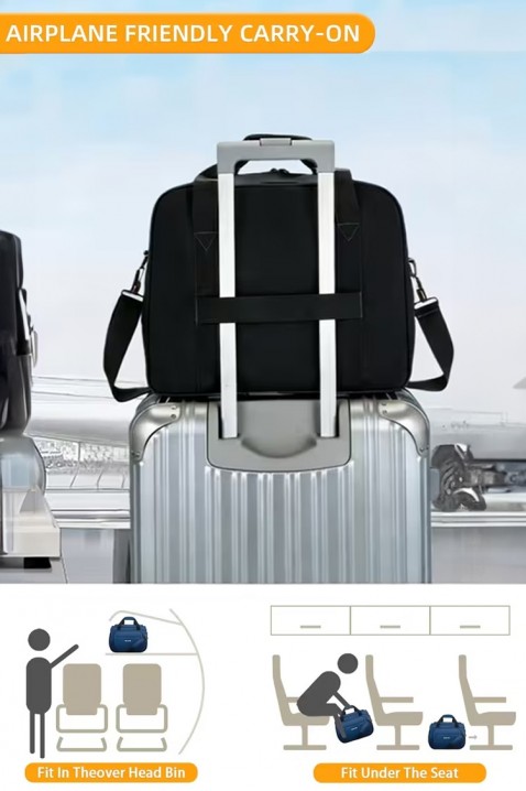 WINDINZA FEKETE kézipoggyásztáska - Ryanair/Wizz Air gépekhez, Szín: fekete, IVET.HU - A te online butikod.