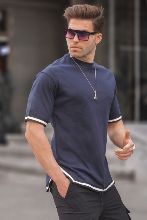 VLOMENZO NAVY férfi póló, Szín: sötétkék, IVET.HU - A te online butikod.