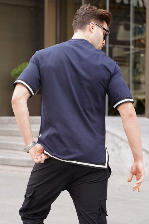 VLOMENZO NAVY férfi póló, Szín: sötétkék, IVET.HU - A te online butikod.