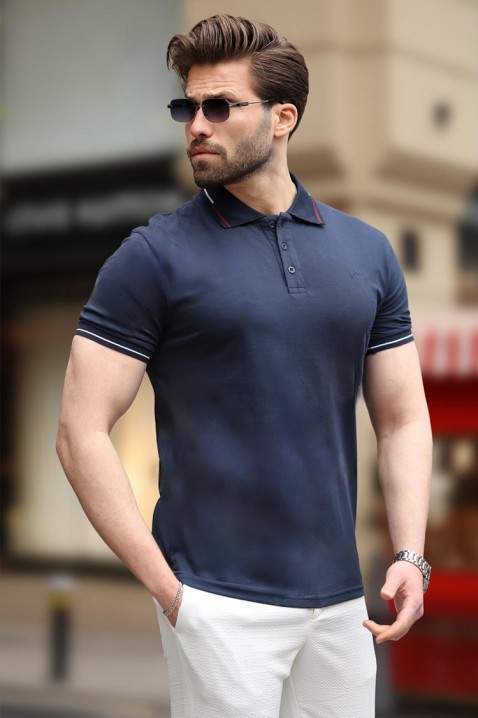 RILONZO NAVY férfi póló, Szín: sötétkék, IVET.HU - A te online butikod.