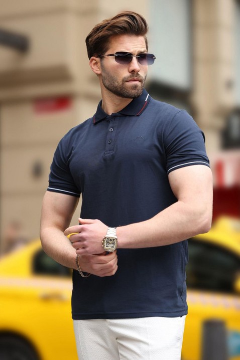 RILONZO NAVY férfi póló, Szín: sötétkék, IVET.HU - A te online butikod.