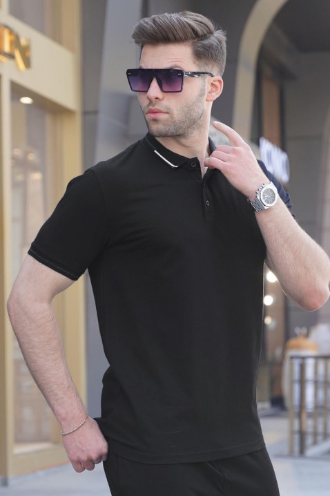 RILONZO BLACK férfi póló, Szín: fekete, IVET.HU - A te online butikod.